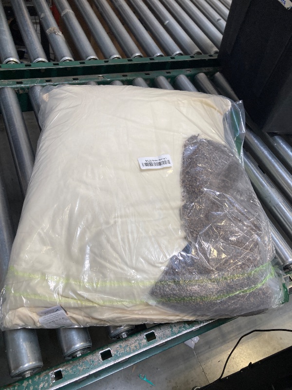 Photo 1 of APOBUY 20x26 Large Organic Buckwheat Pillow with Dual-Layer Pillowcase and Extra Tartary Buckwheat Hulls, Adjust Height and Firmness, Neck Support Pillow for Back and Side Sleepers