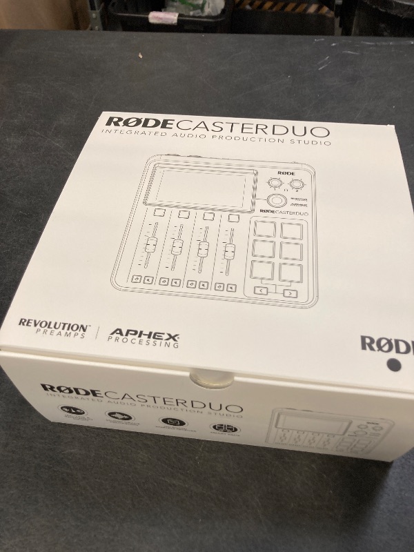 Photo 1 of RØDE RØDECaster Duo Compact All-in-One Audio Production Solution for Podcasting, Streaming, Music Production and Content Creation (White)