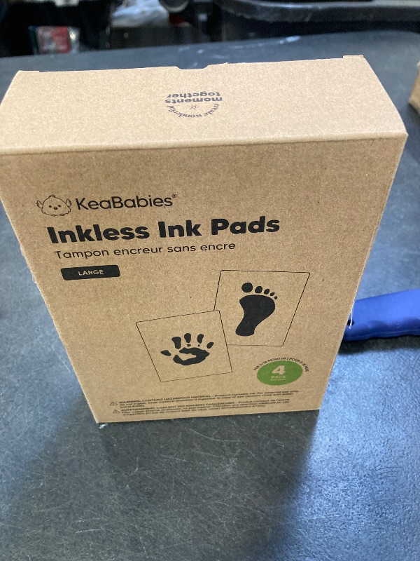 Photo 1 of 4-Pack Inkless Baby Hand and Footprint Kit - Mess Free Ink Pad for Newborn Keepsake, Dog Nose & Paw Print Kit, Clean Touch Ink Pad for Baby Hand & Footprints, Ideal New Mom Gifts (Jet Black, L)