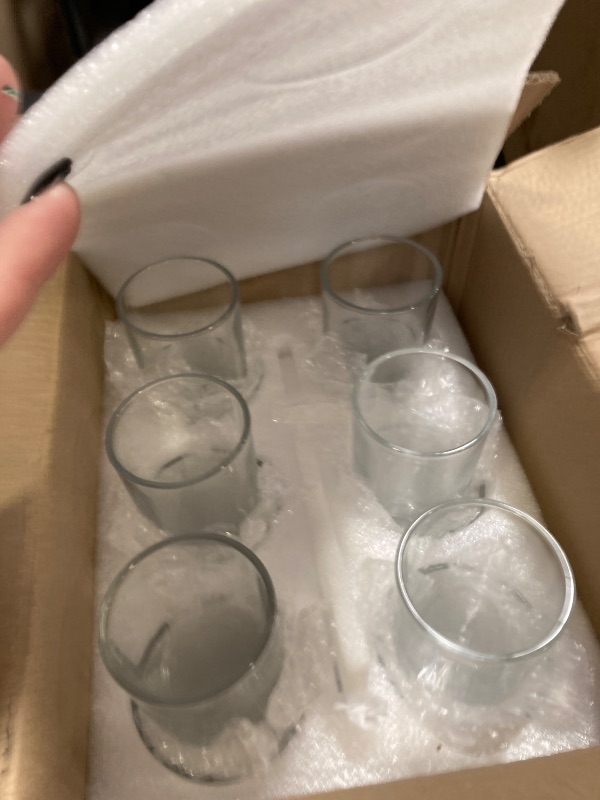 View 2 of [ 12 Pack ] Glass Cups with Glass Straws, 12oz Highball & Rock Drinking Glasses, Everyday Drinkware Glasses Set, Cute Tumbler Cup, Kitchen Glasses for Iced Coffee, Water, Beer, Cocktail, Whiskey Gift.