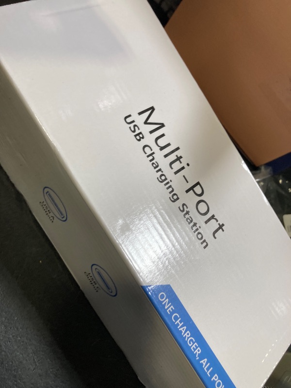 Photo 1 of 270W Charging Station for Multiple Devices, 20-Port USB Fast Charging Station with Adjustable Dividers & 10 Cables, Multi Device Organizer Charging Dock for iPhone, iPad, Tablets & More(Black)