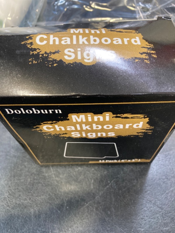 Photo 1 of 12 Pack 4"x3"Mini Chalkboard Signs for Chalk Sign for Food - Party - Buffet - Table Sign Chalkboard - Wedding - Bakery - Small