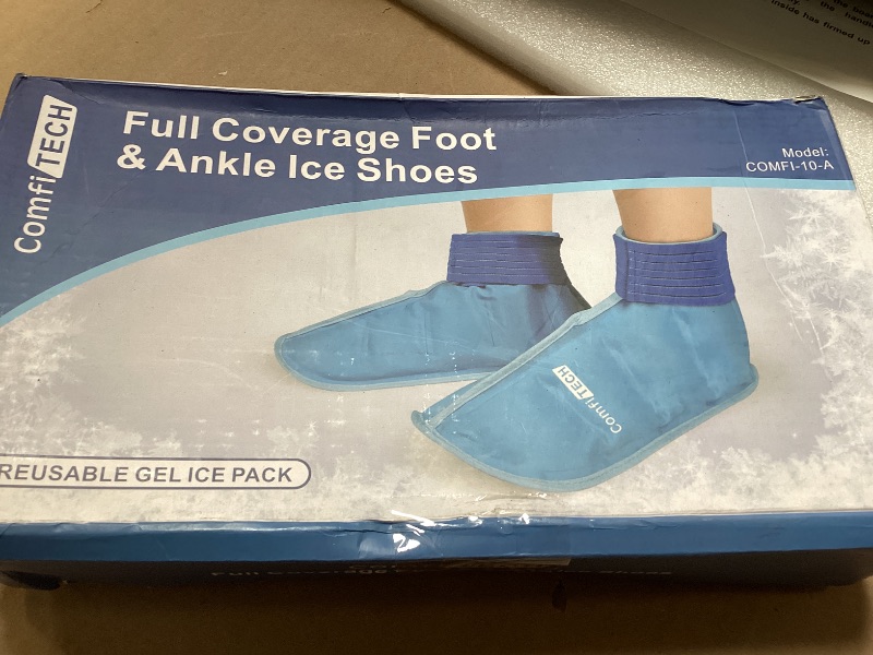 Photo 1 of ComfiTECH Foot Ice Pack Wrap for Feet, Cooling Boot for Ankle, Cold Heel Pad for Plantar, Medium