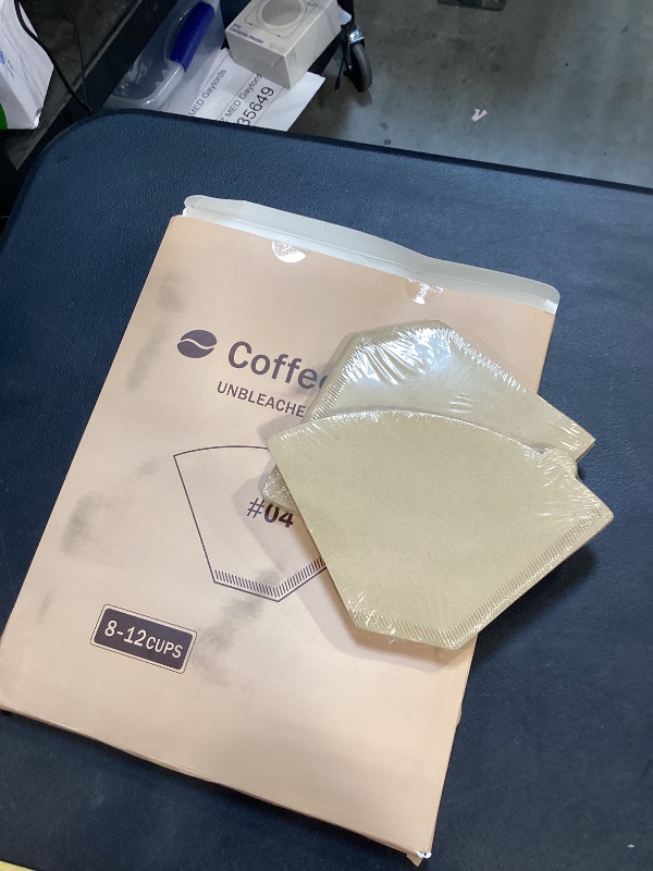 Photo 1 of 200 Count Coffee Filters, Cone Coffee Filters, Unbleached Natural Paper for Pour Over and Drip Coffee Maker (Size 04)