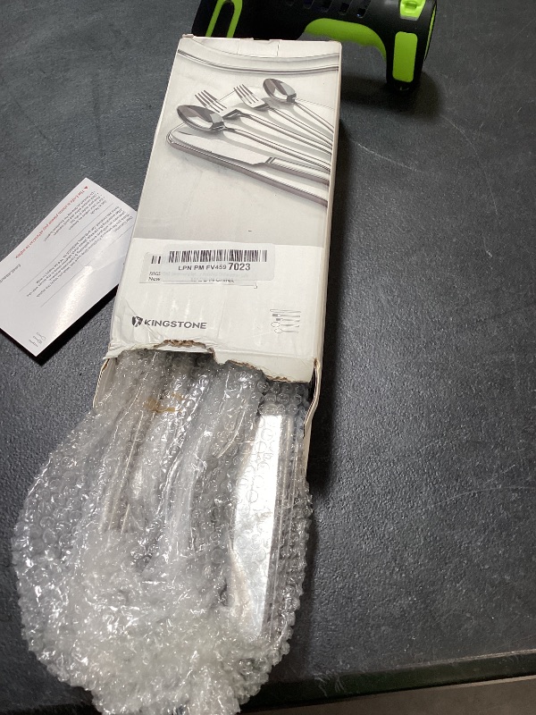 Photo 1 of **INCOMPLETE** KINGSTONE Silverware Set, Flatware Cutlery Sets, 18/10 Stainless Steel Silverware Utensils Minimalist Design Dishwasher Safe