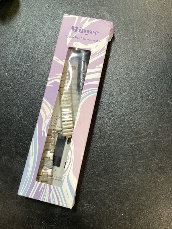 Photo 1 of Minyee Slim Metal Band Compatible with Apple Watch Bands 38/40/41/42mm Women, Dressy Pretty Designer Stainless Steel Adjustable Wristband for iWatch Series 11 10 9 8 7 6 5 4 SE/Ultra 3 2 1, Starlight