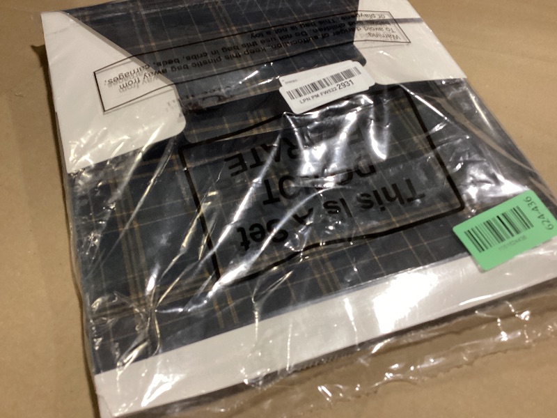 Photo 1 of Vicenpal Blue Green Tartan Plaid Baby Shower Boxes with Letters for Baby Shower Decorations Bear Themed Gender Reveal Decoration Photo Prop & Forest Animal Nursery Decor Set of 4 Birthday Party Favors