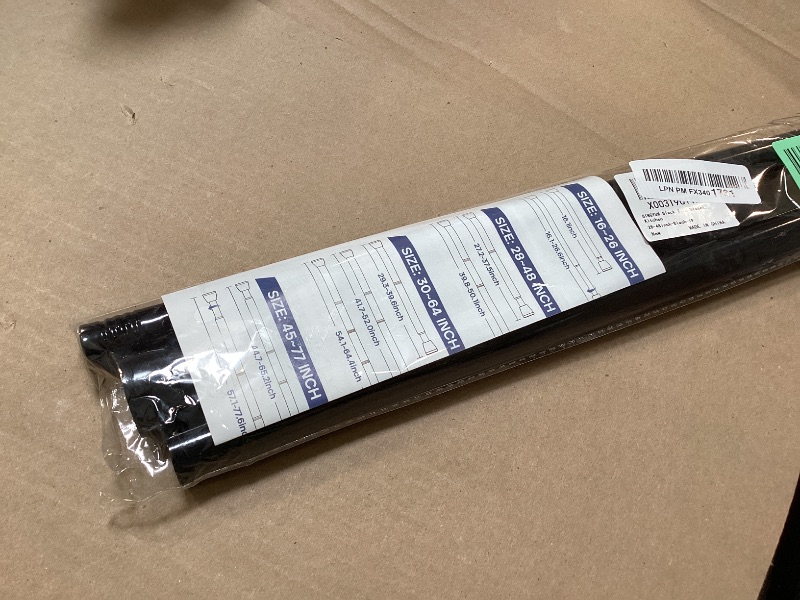 Photo 1 of QINGYUN Black Tension Curtain Rod 28 to 48 Inch Spring Rod No Drilling Adjustable Shower Curtain Rod for Windows, Bathrooms, Closet, Kitchen