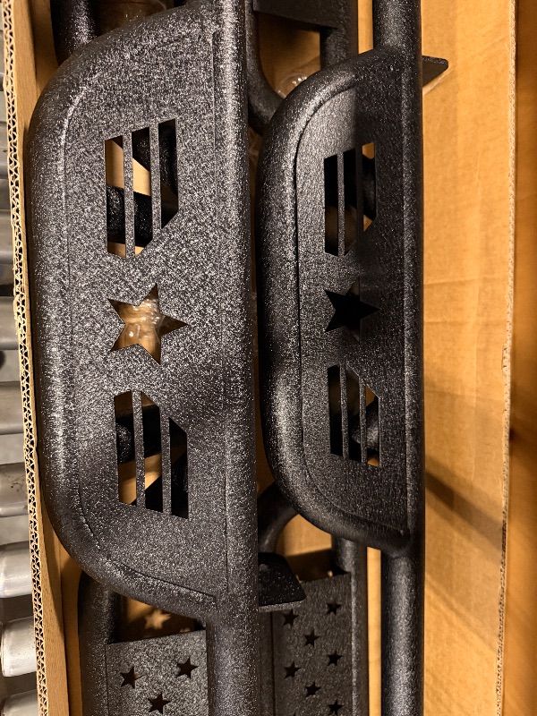 Photo 1 of ***MISSING HARDWARE AND 3 PLATES*** Running Boards Compatible with Chevy Colorado/GMC Canyon 2015-2025 Crew Cab, 6" 2-Stairs Side Step Rails Coated Black Carbon Steel Nerf Bars