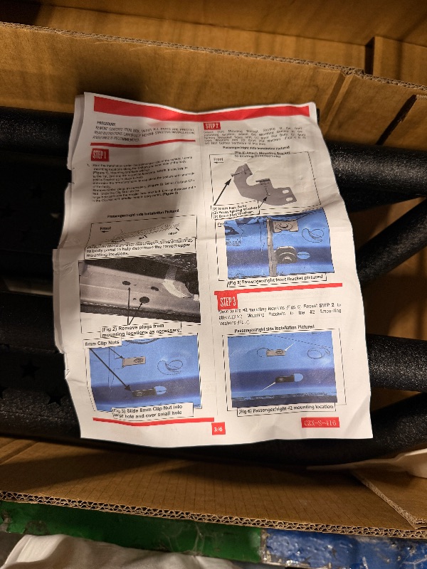 Photo 1 of ***MISSING HARDWARE AND 3 PLATES*** Running Boards Compatible with Chevy Colorado/GMC Canyon 2015-2025 Crew Cab, 6" 2-Stairs Side Step Rails Coated Black Carbon Steel Nerf Bars