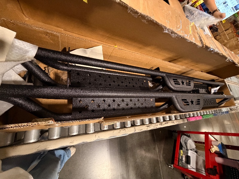 Photo 1 of ***MISSING HARDWARE AND 3 PLATES*** Running Boards Compatible with Chevy Colorado/GMC Canyon 2015-2025 Crew Cab, 6" 2-Stairs Side Step Rails Coated Black Carbon Steel Nerf Bars