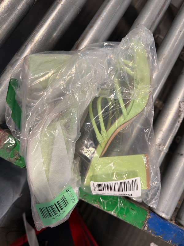 Photo 1 of ***VERY USED*** Rilista Womens Chunky Sandals Strappy Platform Square Toe Block Heeled Mules Summer Sandal Party Shoes Green