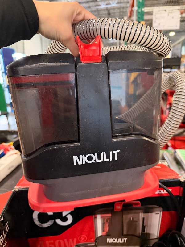 Photo 1 of **VERY USED AND MISSING PARTS**
Portable Carpet and Upholstery Cleaner, 15Kpa Spot Cleaner Machine for Pets, Stain Remover for Sofa, Area Rugs, Couches and Car, Carpet Cleaning Machine with Dual Brush Heads & Self-Cleaning System.......;