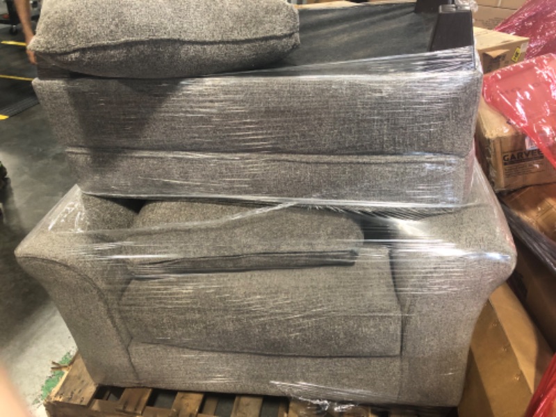 Photo 1 of ****PARTIAL SET***SMALL COUCH, TABLE AND 2 PILLOWS*** Roundhill Furniture Camero Platinum Fabric ((4 Piece) Living Room Set