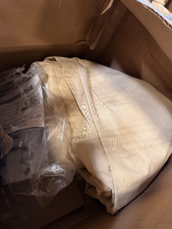 Photo 1 of *****JUST THE COVERS***VAILGE 2-Seater Heavy Duty Patio Deep Bench Loveseat Cover,100% Waterproof Outdoor Deep Sofa Cover, Lawn Patio Furniture Covers with Air Vent, Medium (Deep), Beige & Brown