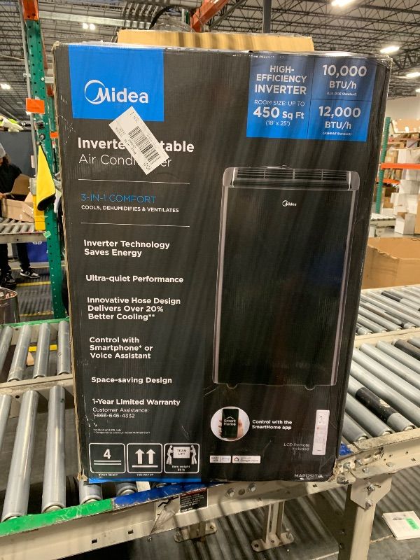 Photo 1 of *****IT HAS NO MANUAL, IT HAS NO CONTROL********** Duo 12,000 BTU (10,000 BTU SACC) High Efficiency Inverter, Ultra Quiet Portable Air Conditioner, Cools up to 450 Sq. Ft., Compatible with Alexa/Google Assistant, Includes Remote