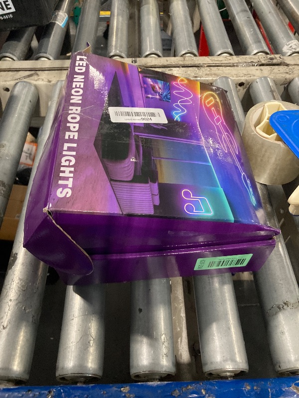 Photo 1 of *****very used******segrass 100ft LED Neon Lights 24V RGB LED Rope Lights with Remote Control APP Control IP65 Waterproof Flexible Neon LED Strip Lights for Bedroom Room Outdoors Decor (2 Rolls of 50ft)