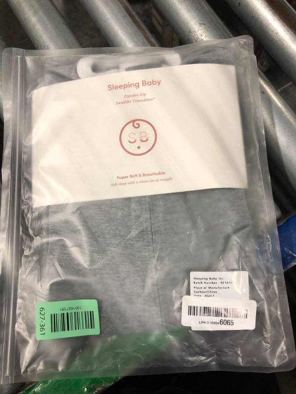 Photo 1 of ***REFERENCE PICTURE****SleepingBaby Zipadee-Zip Transition Swaddle - Cozy Baby Swaddling Blanket with Zipper Convenience - Roomy Wearable Blanket for Easy Diaper Changes - 3-6 Month - Recharge Silver Heather