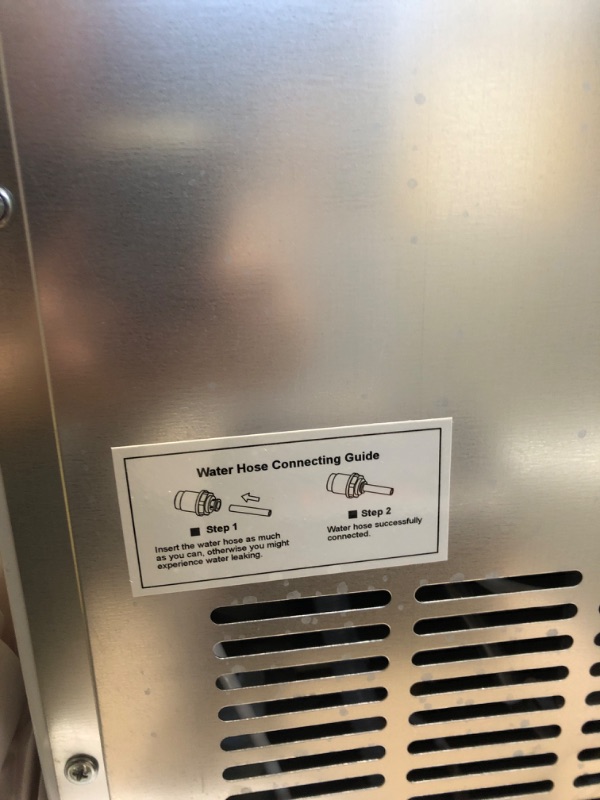 Photo 1 of **********It turns on perfectly.**************** Commercial Ice Maker Machine, 150Lbs/24H with 45Lbs Storage, Fast Ice Making in 8-15Mins, Stainless Steel Under Counter or Freestanding Ice Machine for Home, Party, Office - 2 Water Inlet Modes