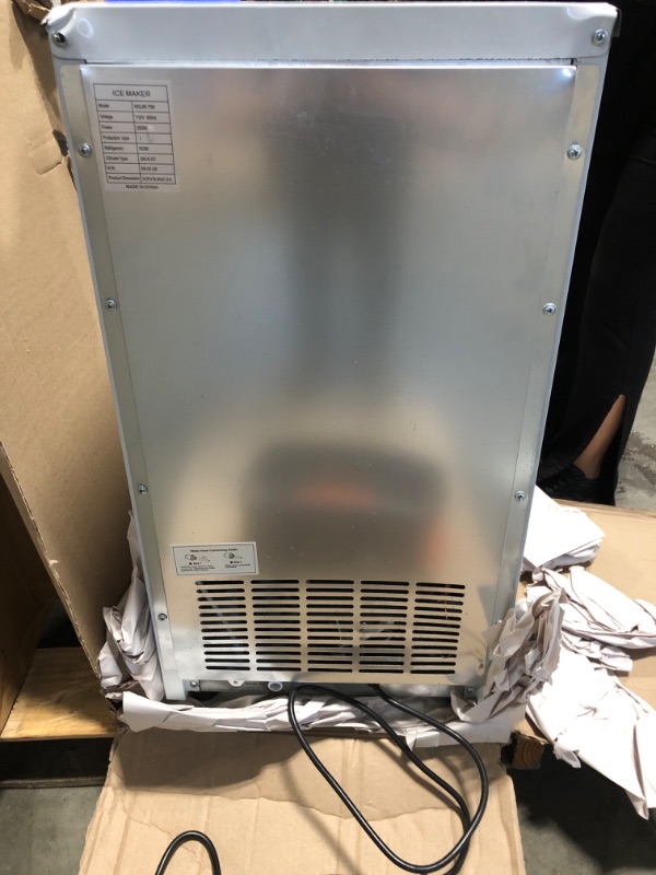 Photo 1 of **********It turns on perfectly.**************** Commercial Ice Maker Machine, 150Lbs/24H with 45Lbs Storage, Fast Ice Making in 8-15Mins, Stainless Steel Under Counter or Freestanding Ice Machine for Home, Party, Office - 2 Water Inlet Modes