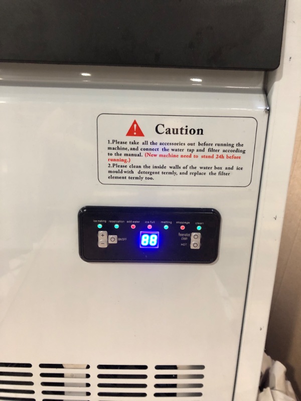 Photo 1 of **********It turns on perfectly.**************** Commercial Ice Maker Machine, 150Lbs/24H with 45Lbs Storage, Fast Ice Making in 8-15Mins, Stainless Steel Under Counter or Freestanding Ice Machine for Home, Party, Office - 2 Water Inlet Modes