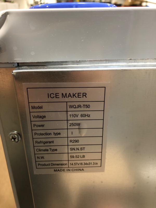 Photo 1 of **********It turns on perfectly.**************** Commercial Ice Maker Machine, 150Lbs/24H with 45Lbs Storage, Fast Ice Making in 8-15Mins, Stainless Steel Under Counter or Freestanding Ice Machine for Home, Party, Office - 2 Water Inlet Modes