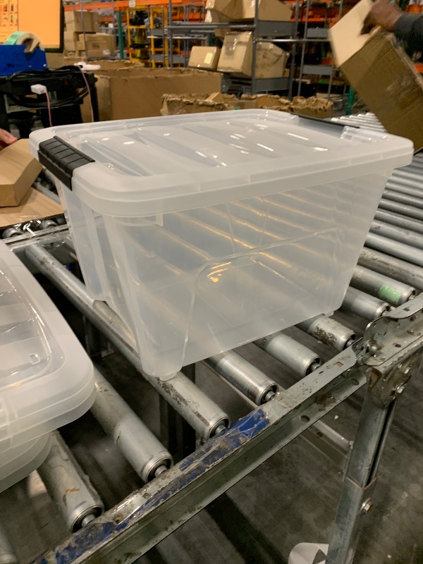 Photo 1 of ****SOME MAY BE CRACKED****IRIS USA 19 QT Plastic Storage Box with Lid and Latches - 6 Pack - BPA-Free, See-Through Organizing Solution, Durable Nestable Stackable Containers, Secure Pull Handle - Clear