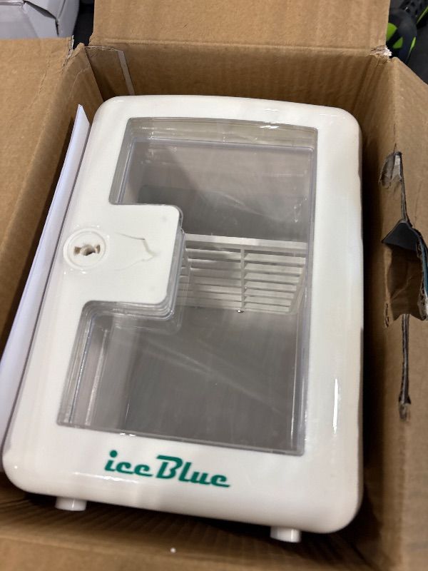 Photo 1 of **DAMAGE**
Iceblue Skincare Fridge with Viewing Window, 4L Compact Small Fridge for Bedroom, Car, Office & Dorm, Mini skincare fridge for Beauty Essentials & Beverages(White)