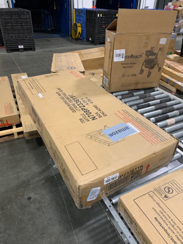 Photo 1 of ***Multiple Boxes*** ***Pick Up With Truck*** Ball & Cast Queen Size Murphy Bed Wall Chest with Closet and Storage Drawers,Wood Hideaway Platform Bedframe can be Folded,Easy Assembly,for Kids Bedroom,Student Dorms,White