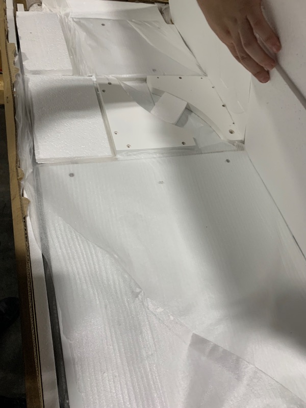 Photo 1 of ***Multiple Boxes*** ***Pick Up With Truck*** Ball & Cast Queen Size Murphy Bed Wall Chest with Closet and Storage Drawers,Wood Hideaway Platform Bedframe can be Folded,Easy Assembly,for Kids Bedroom,Student Dorms,White