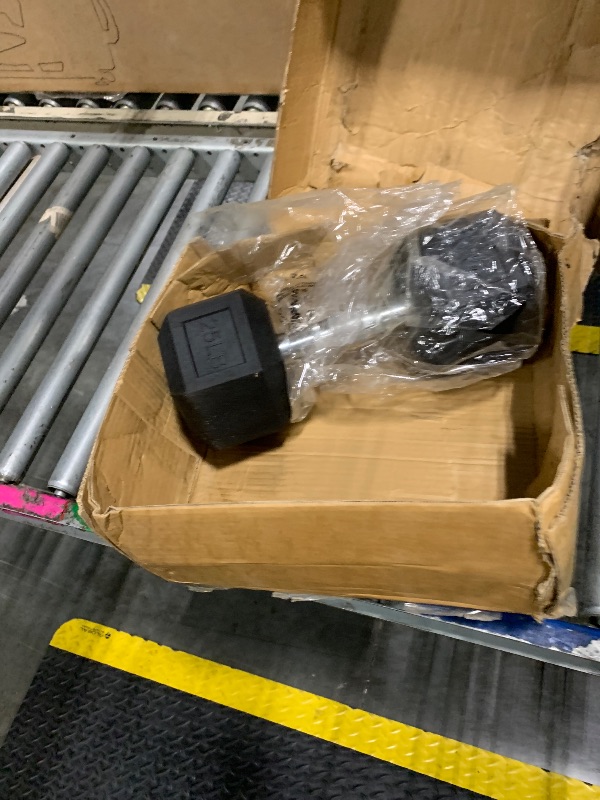 Photo 1 of ***Only One*** Fitvids Hex Dumbbell Rubber Coated Hand Weight for Exercises and Fitness, 25 LB