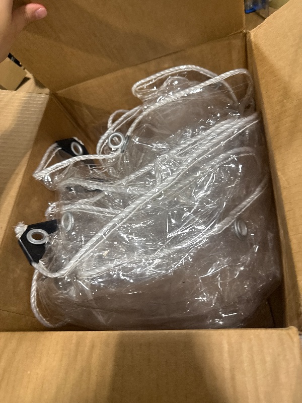 Photo 1 of 16Mil Chicken Coop Covers for Winter,6x10ft Thicken Clear Winterizing Insulation Vinyl Tarp for Chicken Run,Waterproof Anti-Tear with Elastic Cords & Rope for Porch Patio Poultry Enclosure