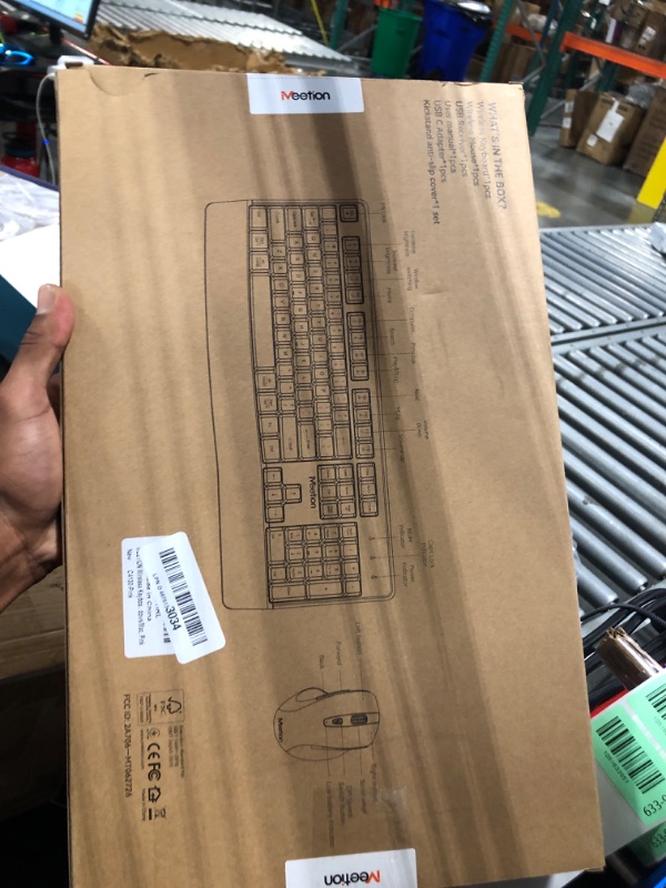 Photo 1 of **SEE CLERK NOTES**MEETION Wireless Keyboard and Mouse, Full-Sized Cordless Keyboard with Wrist Rest and 3 DPI Adjustable Mouse, Keyboard and Mouse Set with 2.4GHz USB Receiver, for PC/Computer/Laptop/Windows/Mac, Pink