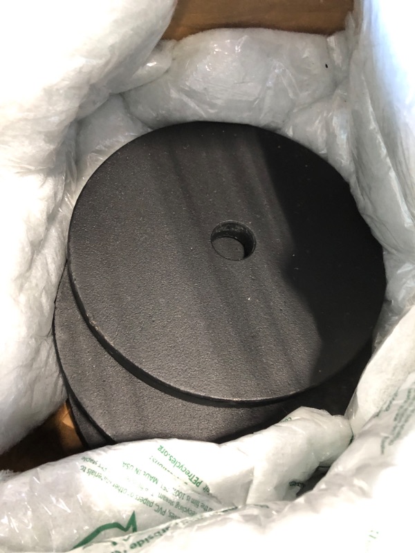 Photo 1 of **MISSING MOST PARTS, ONLY 4 SMALL PLATES** Fitvids Cast Iron 1" Standard Weight Plates Including 5FT Barbell Bar & Star Locks â€“ 95 Pounds Set (85 Lbs + 10 Style #2 Black
