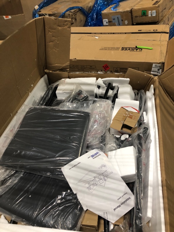 Photo 1 of ** used/ missing parts *** GarveeHome Dining Table for 4, Small Table and Chairs Set of 4, Square Dinette Set for 4, 5 Piece Kitchen & Dining Room Sets for Small Space (Vintage, Table with 4 Upholstered Chairs)