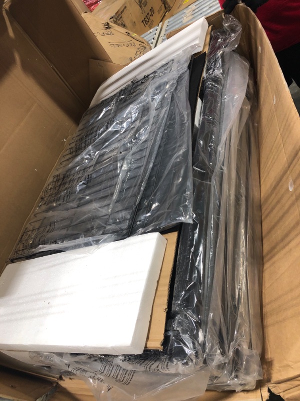 Photo 1 of ** NEW***Rolanstar Twin Bed Frame with LED Lights and Charging Station, Upholstered Bed with Drawers, Wooden Slats, Noise Free, Easy Assembly, Dark Gray