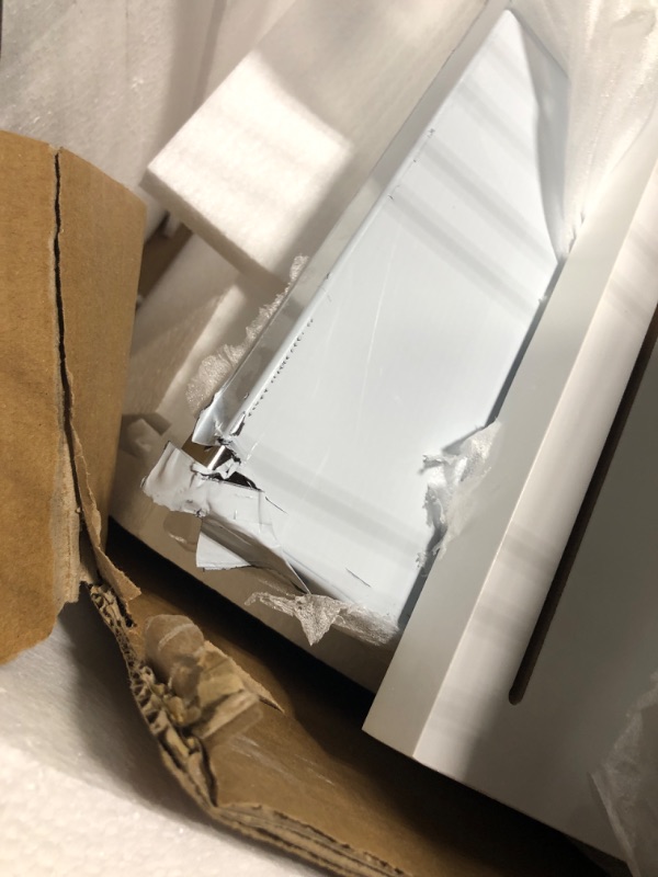 Photo 1 of ** USED/ UNTESTED*** Yaheetech Kitchen Cart with Bamboo Tabletop, 32" Width Rolling Kitchen Island with Drawer and Adjustable Shelf, Storage Cabinet with Spice Rack Towel Bar for Dining Room Kitchen Living Room, White