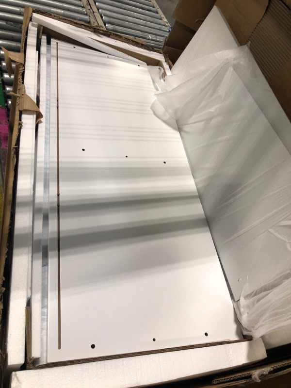 Photo 1 of ** USED/ UNTESTED*** Yaheetech Kitchen Cart with Bamboo Tabletop, 32" Width Rolling Kitchen Island with Drawer and Adjustable Shelf, Storage Cabinet with Spice Rack Towel Bar for Dining Room Kitchen Living Room, White