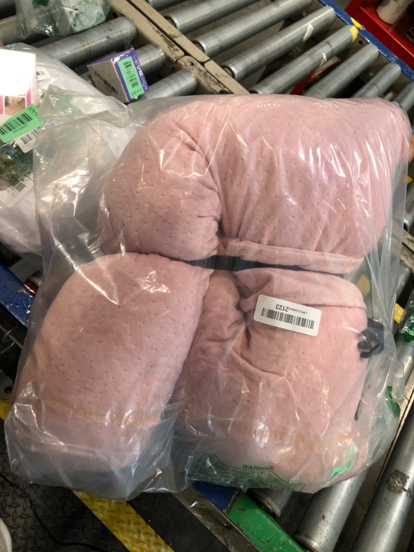 View 2 of 1 MIDDLE ONE Car Pillow for Kids, Memory Foam Travel Pillow for Car and Adults, Kid Travel Pillows for Sleeping on Road Trip, Small Body Pillow for Kids (Pink)