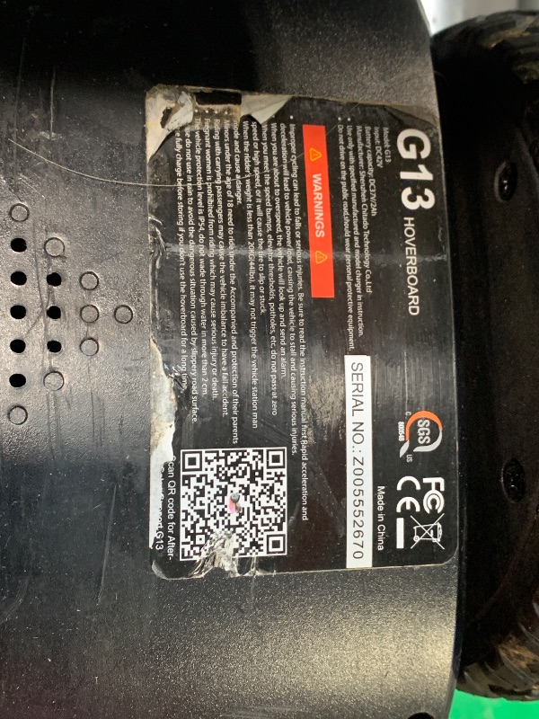 Photo 1 of ** very used/ untested**** Gyroor Balancing Scooter New G13 All Terrain Balancing Scooter with LED Lights & 500W Motor, Self Balancing Off Road with Bluetooth for Kids ages 6-12 and Adults-Black