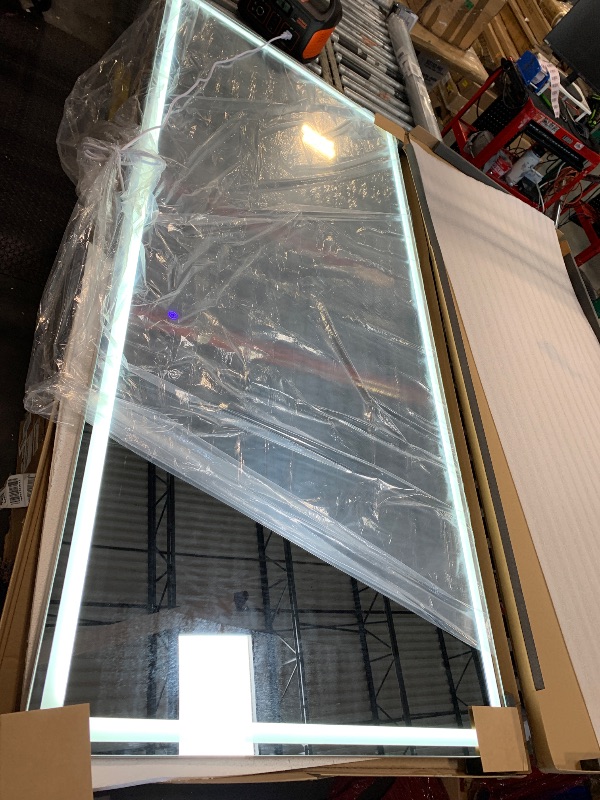 Photo 1 of ** NEW** LED Full Length Mirror, 76" x 34" Oversized LED Mirror Full Length Lighted Floor Standing,Hanging Mirror Floor Mirror with Lighted Stand Free Standing Floor Mirror for Bedroom,Livingroom,Rect Style