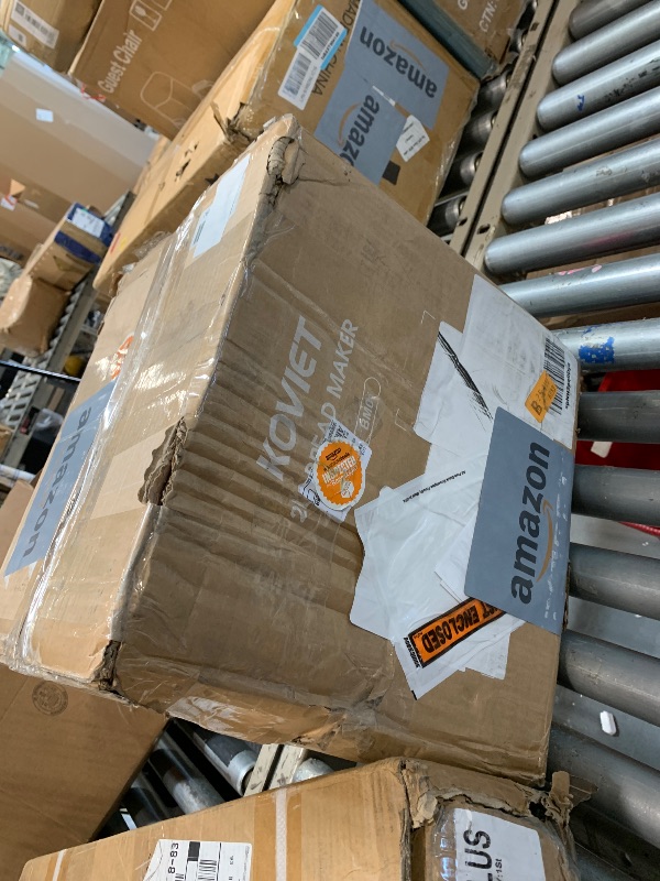 Photo 1 of ** USED/ DAMAGE MINOR*** KOVIET 25-in-1 Bread Maker Machine with Automatic Dual Dispenser, 2LB Stainless Steel Breadmaker with Gluten-Free, Dough, Jam, Yogurt etc Settings, Silver