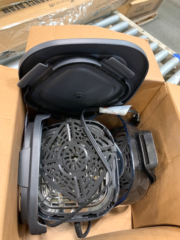 Photo 1 of ** VERY USED/ UNTESTED*** Ninja Crispi Air Fryer, Microwave, Freezer & Dishwasher Safe, Non Toxic Glass Portable Cooking System, 4 QT & 6 Cup Glass Containers with Storage Lids, Easy Meals, Air Fry, Bake, Stone, FN101ST