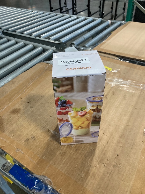 Photo 1 of ***lids missing**4 Pack Overnight Oats Containers with Lids, Oatmeal Container, 16oz Leak Proof Oats Jars, BPA Free, Reusable, Portable Plastic Food Storage Container for Oatmeal, Yogurt, Soup, Cereal, Milk and More