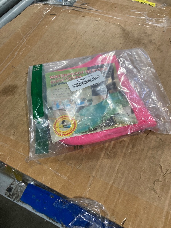 Photo 1 of 2 PCS Reusable Shoes Cover for Rain, Silicone Shoes Covers for Men Women, Non-Slip Outdoor Waterproof Shoe Protectors Pink Large