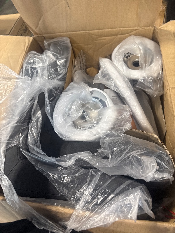 Photo 1 of ***RETAIL PRICE $70.00****DUMOS Bar Stools Set of 2, Armless Adjustable Swivel Barstools, PU Leather Hydraulic Kitchen Counter Height Bar Stools, Thickened Seat Cushion Square Island Barstools with Back, Inky