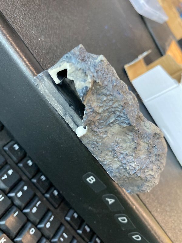 Photo 1 of ***MAJOR DAMAGE*** RamPro Hide-a-Spare-Key Fake Rock - Looks & Feels like Real Stone - Safe for Outdoor Garden or Yard, Geocaching (1)