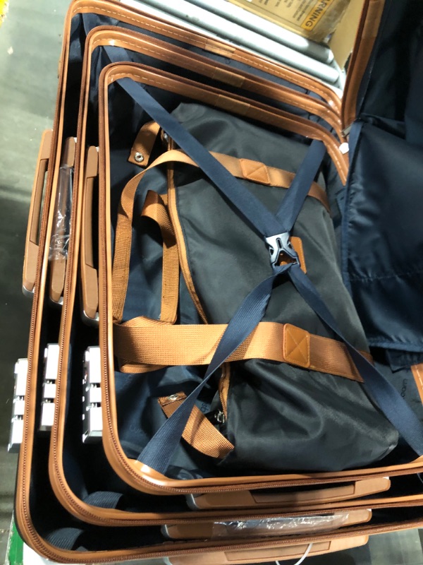 Photo 1 of ** USED ** Cosbarn Luggage Sets 5 Piece with ABS Hardshell, Hardside Suitcase Set with Spinner Wheels Tsa Lock, Lightweight Hard Case Waterproof Travel Suitcases with Wheels for Women Men, Black