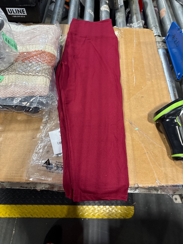 Photo 1 of *** STOCK PHOTO SIMILAR NOT EXACT REFER TO SECOND PICTURE FOR ITEM ** ** RED WINE COLOR** FULLSOFT 8" High Waisted Biker Shorts for Women-Tummy Control Athletic Workout Running Yoga Gym Dance Shorts(Light Apricot,Large-X-Large)**red wine color**