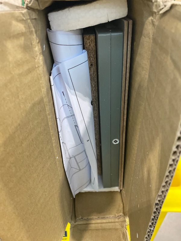 Photo 1 of **UNTESTED**
Furinno LUDER Book Shelf, 7-Cube Bookshelf, Bookcase, 9.4" x 19.5" x 41.7", for Living Room, Bedroom, Home Office, Sage Green